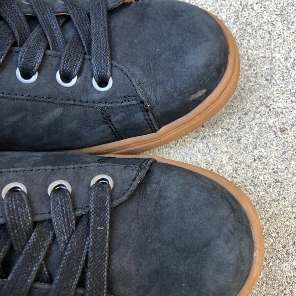 VIONIC Baldwin Nubuck Leather Shoes 9.5 Men's Black Lace Up Sneakers - Picture 6 of 11